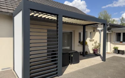 Pergola bioclimatique à Hilsenheim : réguler le climat extérieur